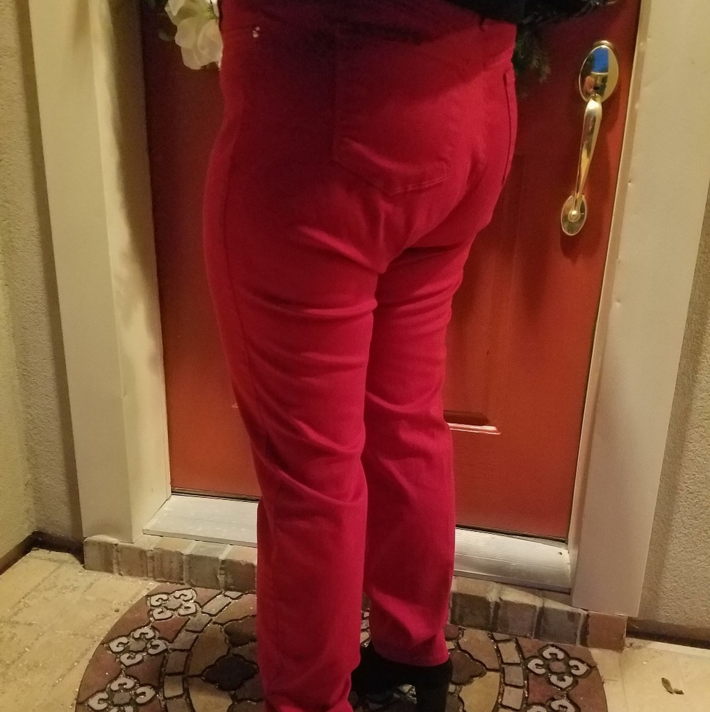 True Slim Red Jeans SZ 14